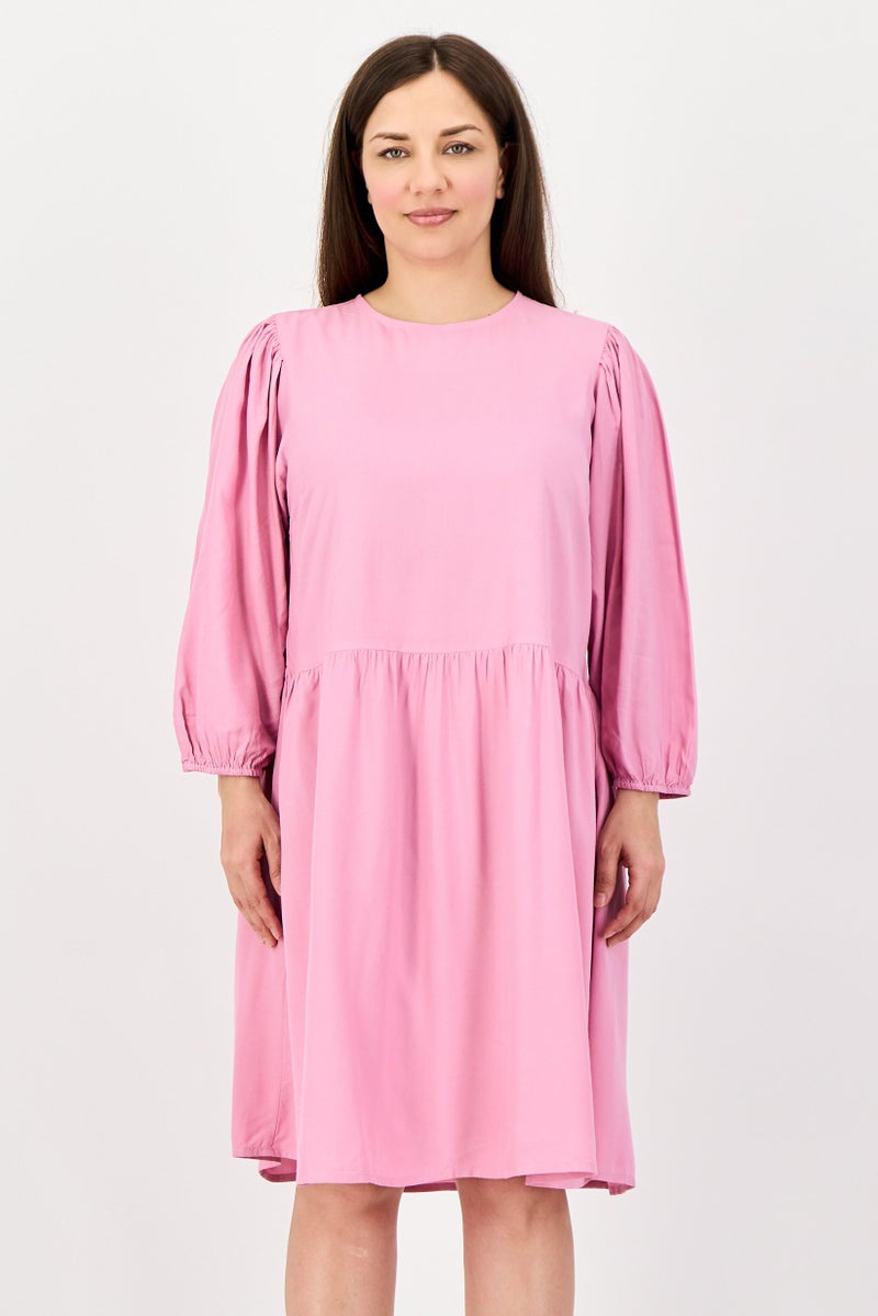 Fire & Glory Women Plain Midi Dress, Lavender - Image 1